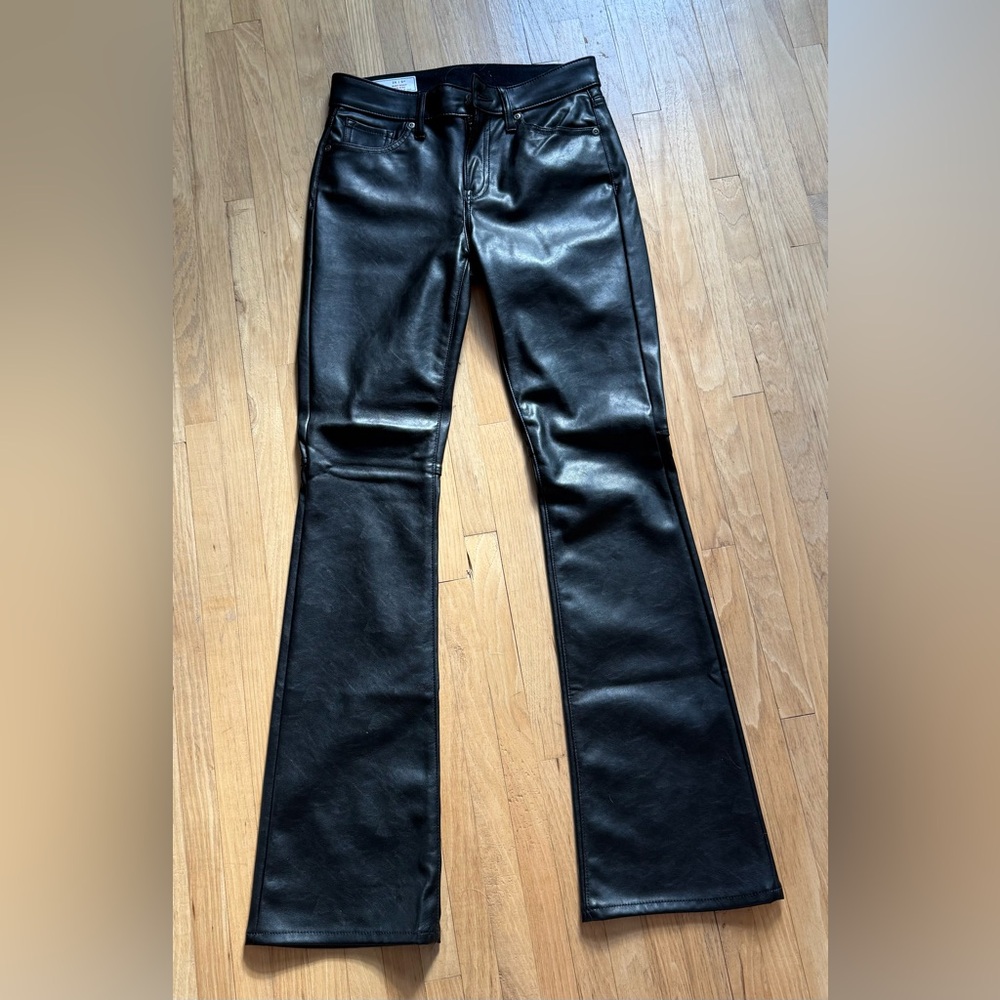 GAP Black Faux Leather Pants